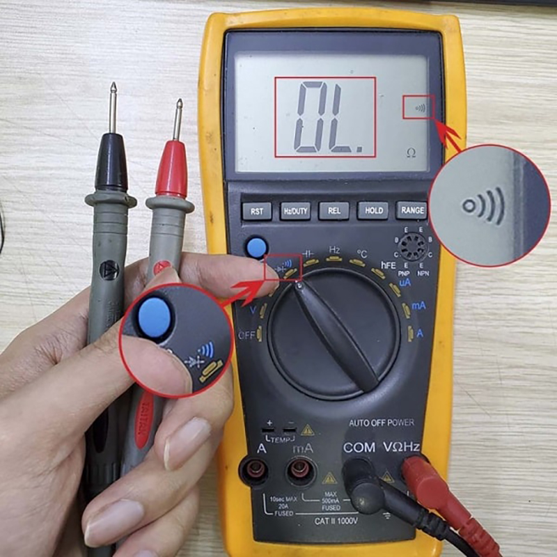 Kiểm tra dây điện bị chập bằng đồng hồ vạn năng
